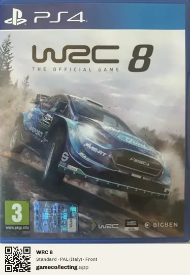 WRC 8 PlayStation 4, Italy box front