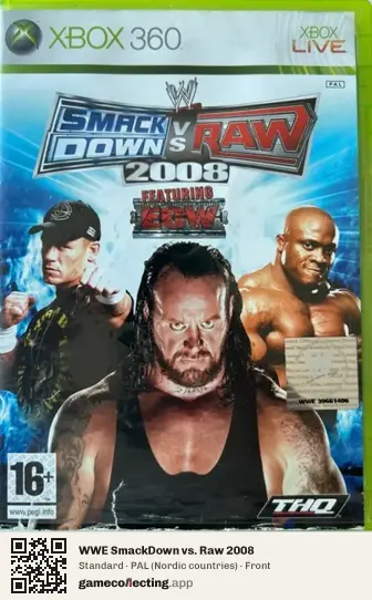 WWE SmackDown vs. Raw 2008 Xbox 360, Nordic countries box front