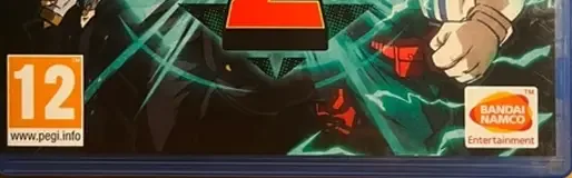 My Hero One's Justice 2, the PEGI square on its front
