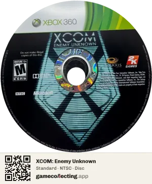 XCOM: Enemy Unknown Xbox 360, NTSC disc