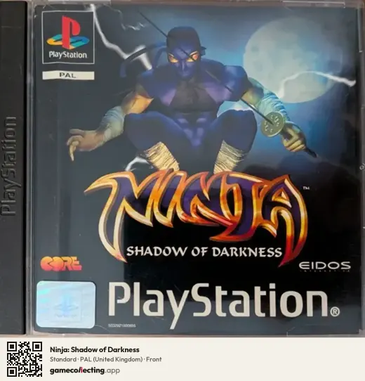 Ninja: Shadow of Darkness PlayStation, United Kingdom box front