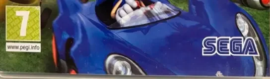 Sonic & Sega All-Stars Racing, the PEGI square on its front