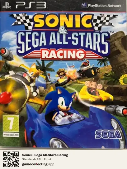 Sonic & Sega All-Stars Racing PlayStation 3, PAL box front