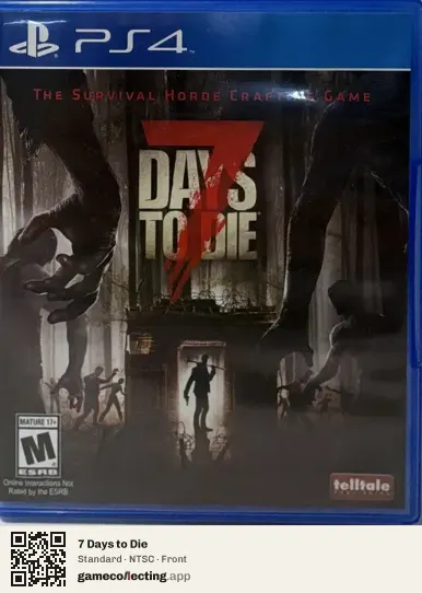 7 Days to Die PlayStation 4, NTSC box front