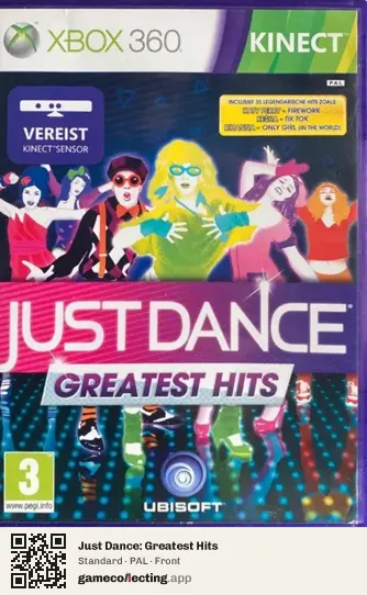 Just Dance: Greatest Hits Xbox 360, PAL box front