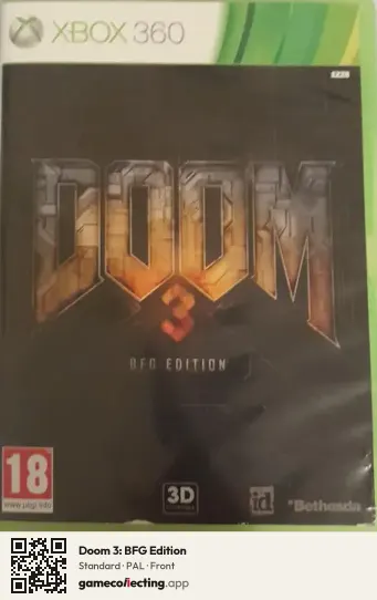 Doom 3: BFG Edition Xbox 360, PAL box front