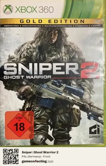 Sniper: Ghost Warrior 2 Xbox 360, Germany box front