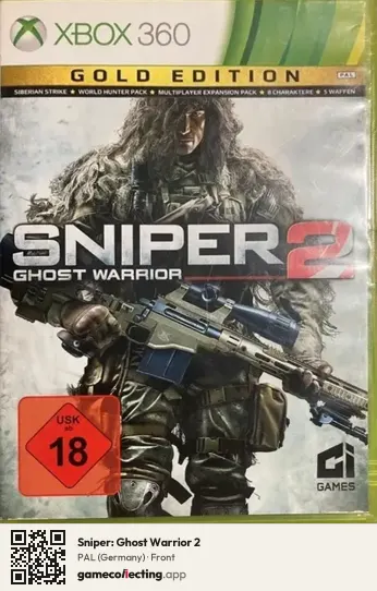 Sniper: Ghost Warrior 2 Xbox 360, Germany box front