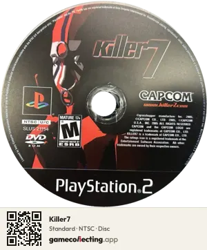 Killer7 PlayStation 2, NTSC disc