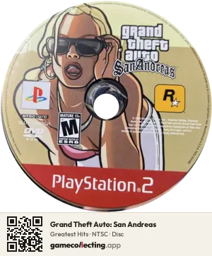 Grand Theft Auto: San Andreas PlayStation 2, NTSC disc