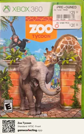 Zoo Tycoon Xbox 360, NTSC box front