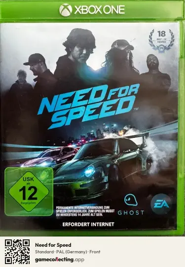Need for Speed Xbox One, Germany box front