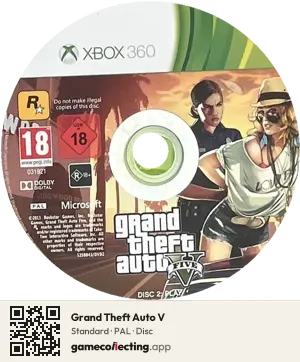 Grand Theft Auto V Xbox 360, PAL disc