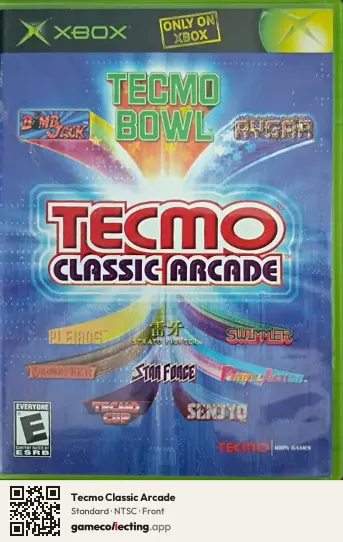 Tecmo Classic Arcade Xbox, NTSC box front
