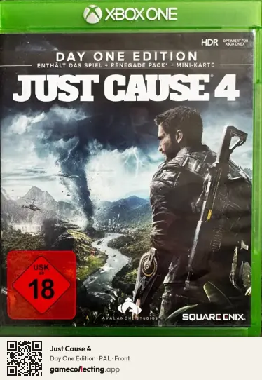 Just Cause 4 Xbox One, PAL box front