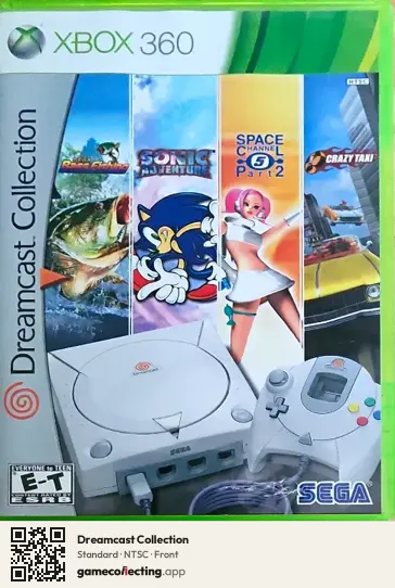 Dreamcast Collection Xbox 360, NTSC box front