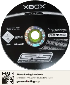 Street Racing Syndicate Xbox, PAL disc
