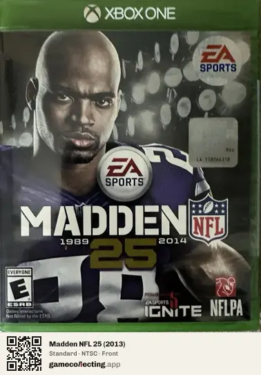 Madden NFL 25 (2013) Xbox One, NTSC box front