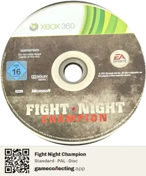 Fight Night Champion Xbox 360, PAL disc