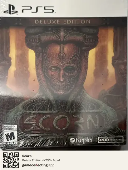 Scorn PlayStation 5, NTSC box front