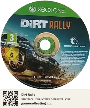 Dirt Rally Xbox One, PAL disc