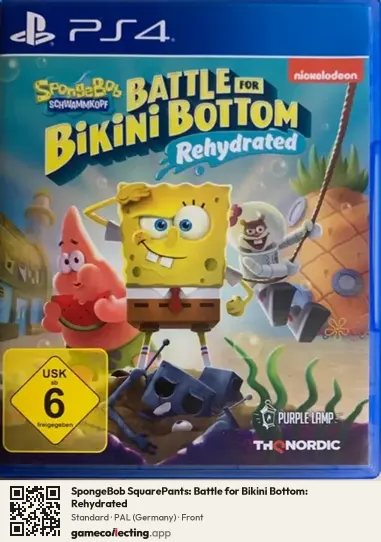 SpongeBob SquarePants: Battle for Bikini Bottom: Rehydrated PlayStation 4, Germany box front