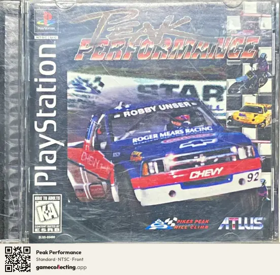 Peak Performance PlayStation, NTSC box front
