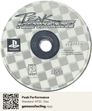 Peak Performance PlayStation, NTSC disc