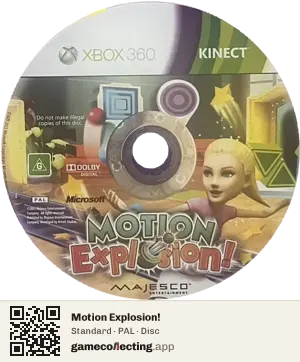 Motion Explosion! Xbox 360, PAL disc