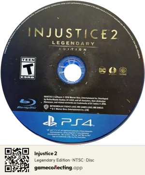 Injustice 2 PlayStation 4, NTSC disc