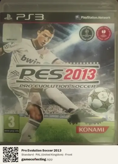 Pro Evolution Soccer 2013 PlayStation 3, United Kingdom box front