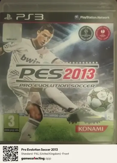 Pro Evolution Soccer 2013 PlayStation 3, United Kingdom box front