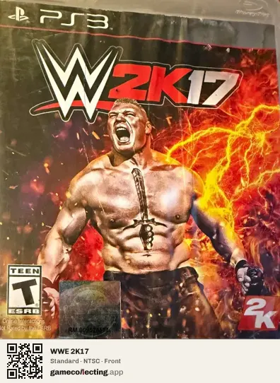 WWE 2K17 PlayStation 3, NTSC box front