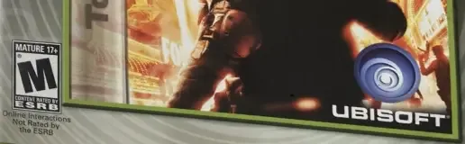 Tom Clancy's Rainbow Six: Vegas, the ESRB box on its front