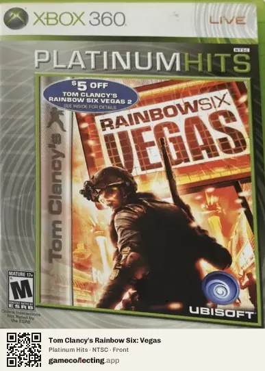 Tom Clancy's Rainbow Six: Vegas Xbox 360, NTSC box front