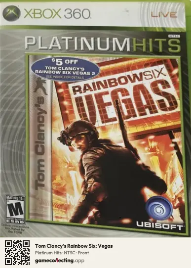 Tom Clancy's Rainbow Six: Vegas Xbox 360, NTSC box front