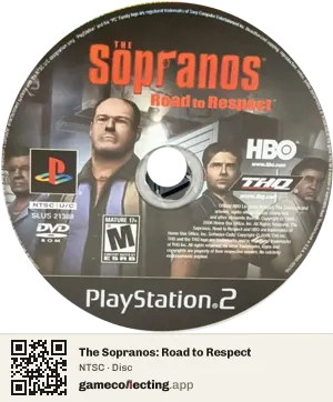 The Sopranos: Road to Respect PlayStation 2, NTSC disc