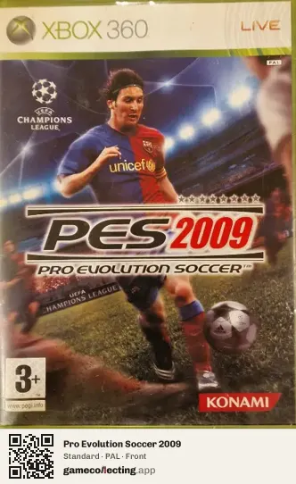 Pro Evolution Soccer 2009 Xbox 360, PAL box front