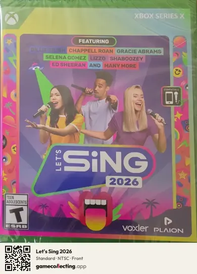 Let's Sing 2026 Xbox Series X, NTSC box front