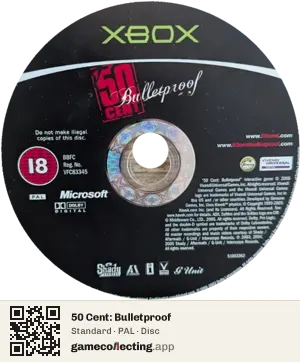 50 Cent: Bulletproof Xbox, PAL disc