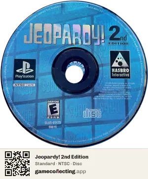 Jeopardy! 2nd Edition PlayStation, NTSC disc