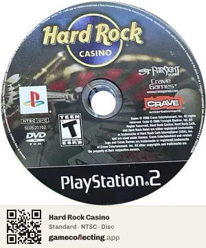 Hard Rock Casino PlayStation 2, NTSC disc