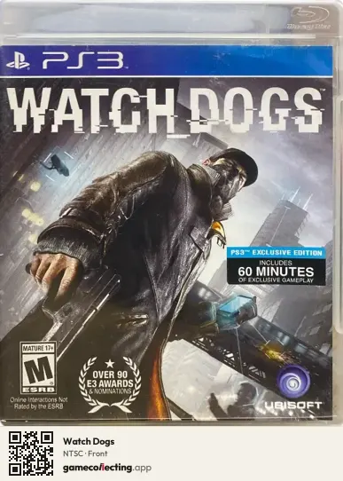 Watch Dogs PlayStation 3, NTSC box front