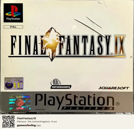 Final Fantasy IX PlayStation, United Kingdom box front