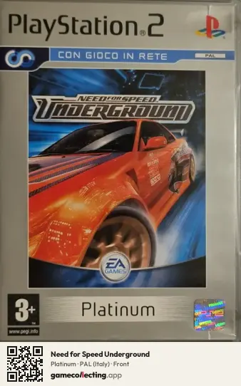 Need for Speed Underground PlayStation 2, Italy box front
