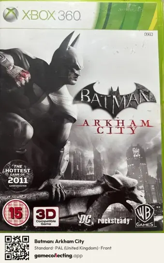 Batman: Arkham City Xbox 360, United Kingdom box front