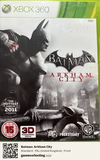 Batman: Arkham City Xbox 360, United Kingdom box front