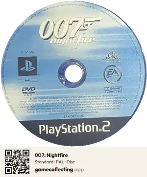 007: Nightfire PlayStation 2, PAL disc