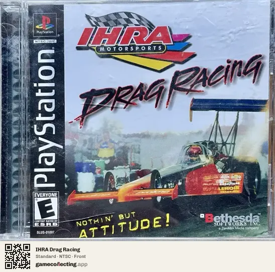 IHRA Drag Racing PlayStation, NTSC box front