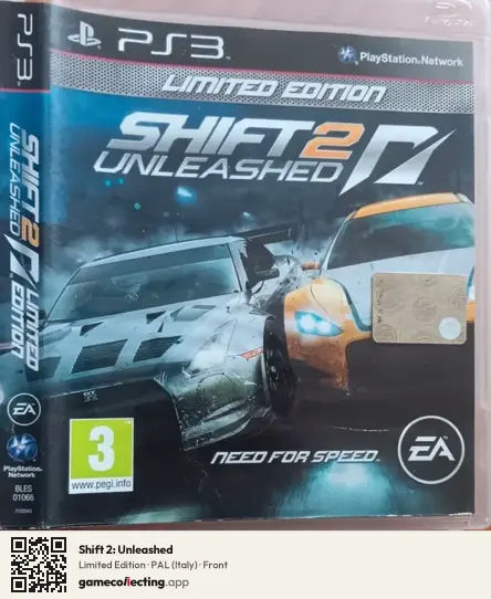 Shift 2: Unleashed PlayStation 3, Italy box front